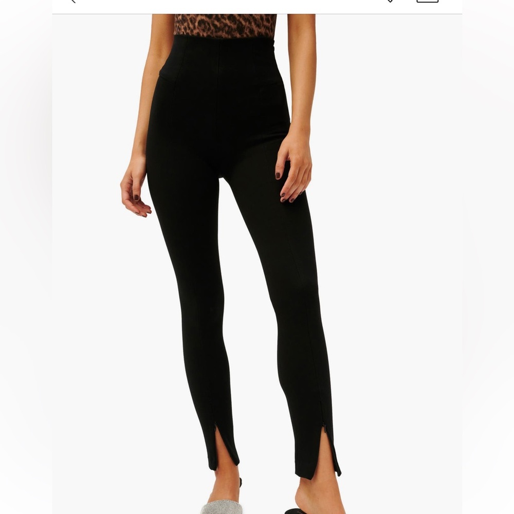 Good American skinny pant black 0 ankle zip